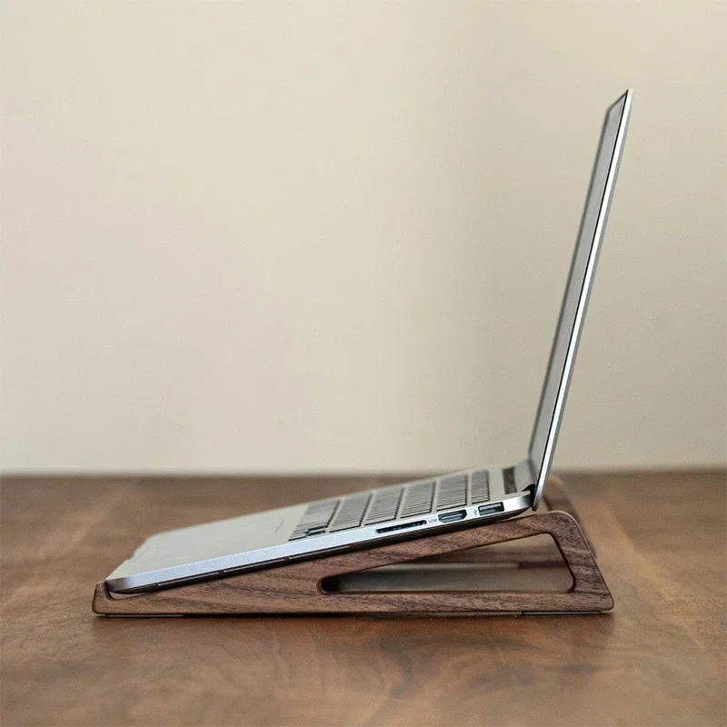 1pair Universal Portable Wooden Laptop Holder Stand Computer Cooling Bracket Suitable For Notebook Laptop Tablet 10-17 Inchs