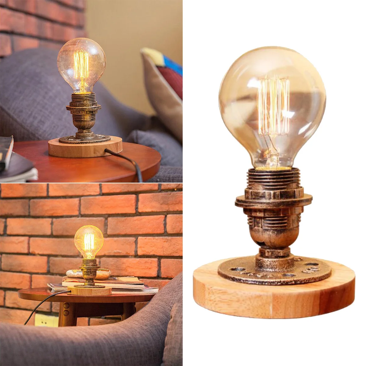 1 قطعة مصباح مكتبي المياه الرجعية النمط الصناعي Led ضوء الليل لغرفة النوم غرفة المعيشة المدخل فندق الاستخدام المنزلي