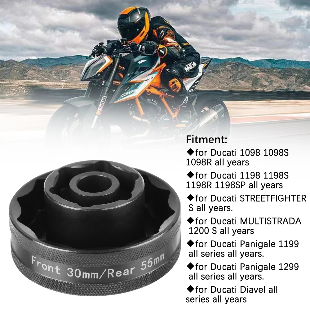 

30mm 50mm Hexagon Socket 3/8 Inch Drive For Ducati 1098 1198 1198S 1200S 1299 Motorcycle Wheel Nut Socket Tool Nut Removal Kit