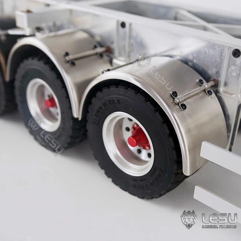 Metal Fender Stainless Steel Simulation Sand Board Container for 1/14 Tamiya RC Semi-Trailer Tipper Oil Tankers Dump Truck