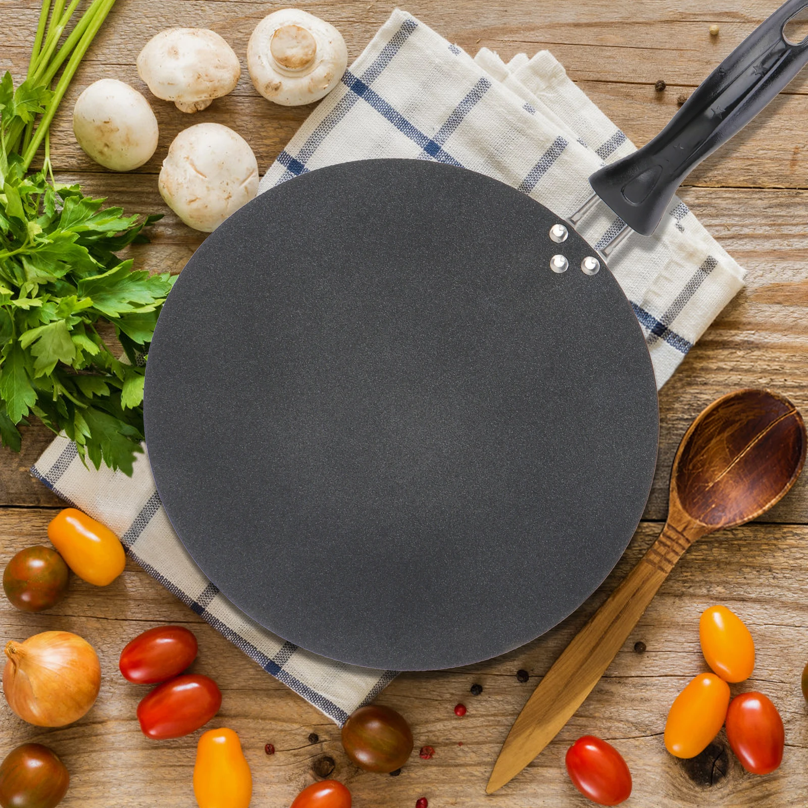 

1pc Pancake Non-Stick Iron Frying Pan Household Cooking Utensil Kitchenware Steak Omelette Pan Gas Stove Induction