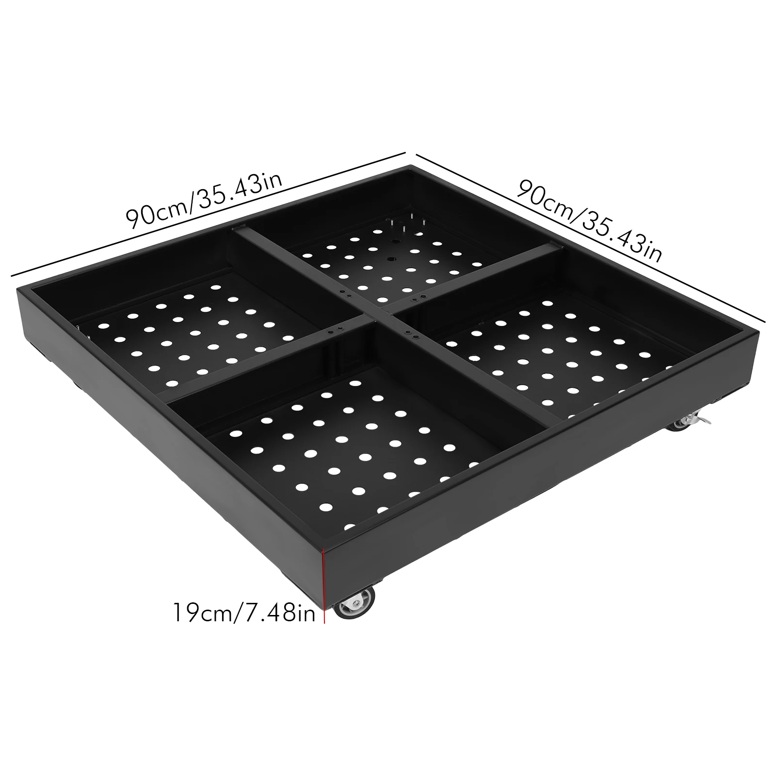 قاعدة مظلة الفناء مع حامل مظلة عجلات قاعدة مظلة ناتئة معدنية لسطح الفناء والحديقة بجانب حمام السباحة والحديقة