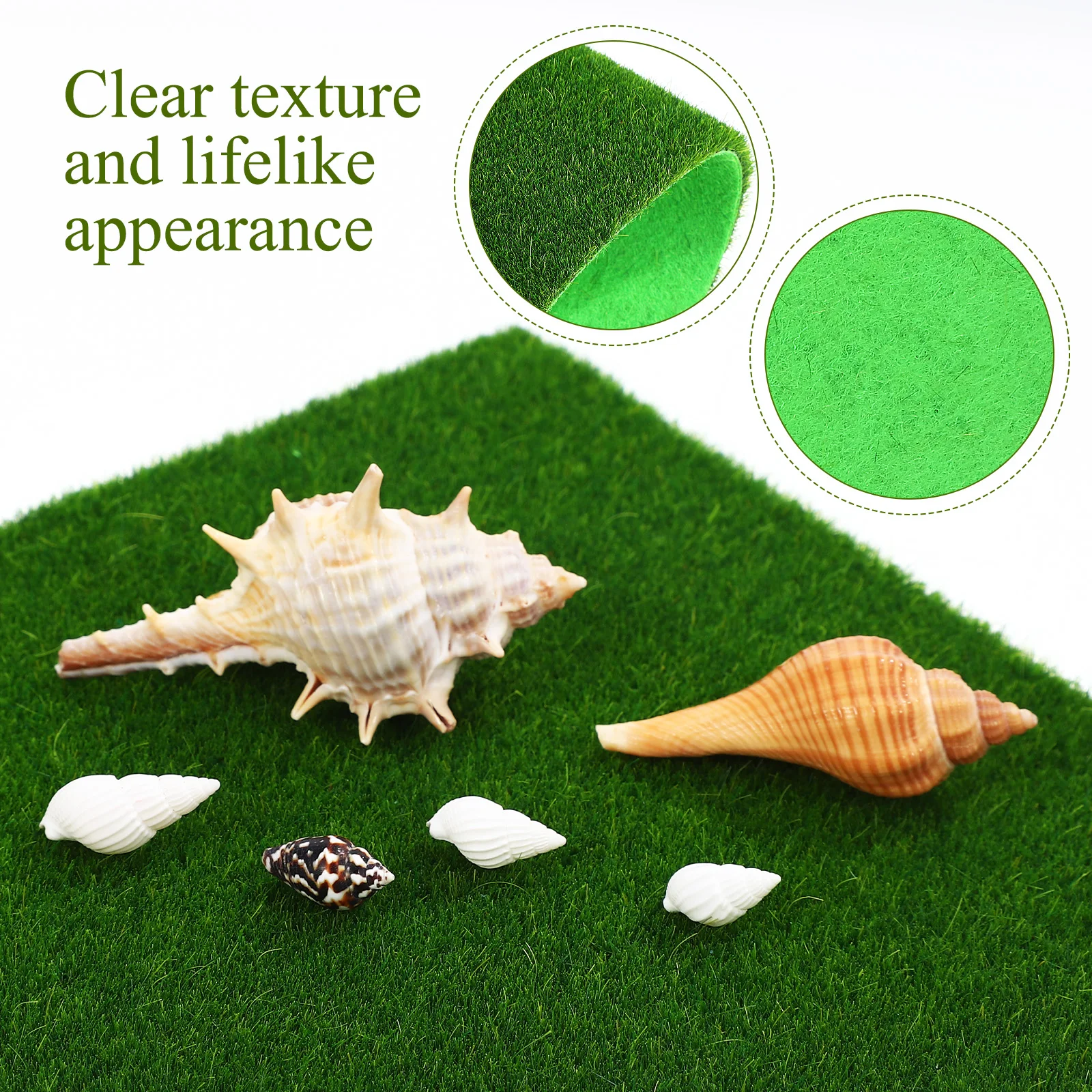 

8 Pcs 15x15cm Artificial Moss Sheet Realistic Grass Carpet Dollhouse Decor Easy Maintenance Plastic Versatile Use Indoor