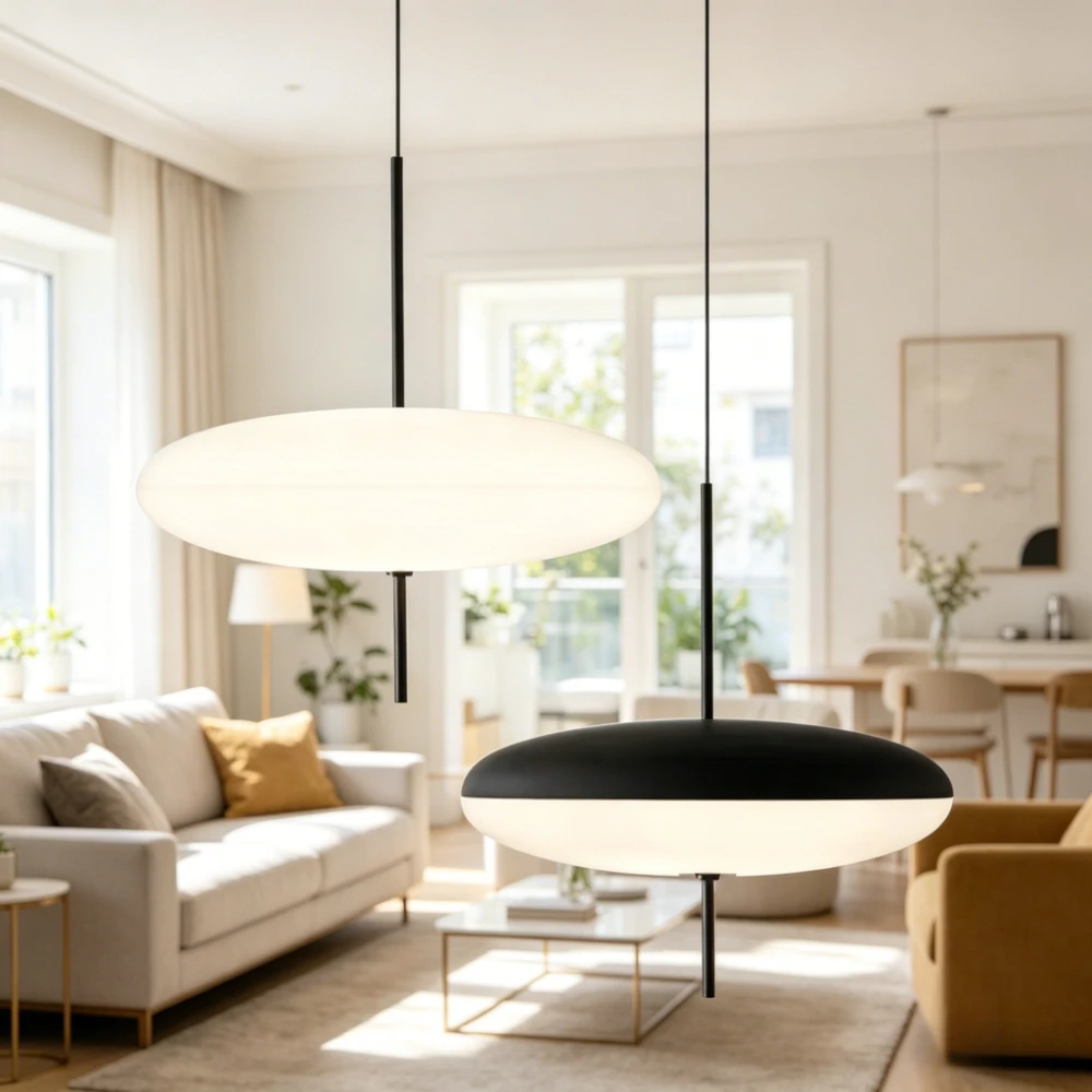 

Danish Acrylic UFO Pendant Lights Modern Minimalist Led Lighting Lamp Bar Restaurant Chandelier Dining Table Study Light Fixture