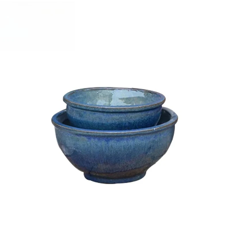 وعاء زهور سيراميك كبير لحديقة العائلة وعاء زهور المزرعة