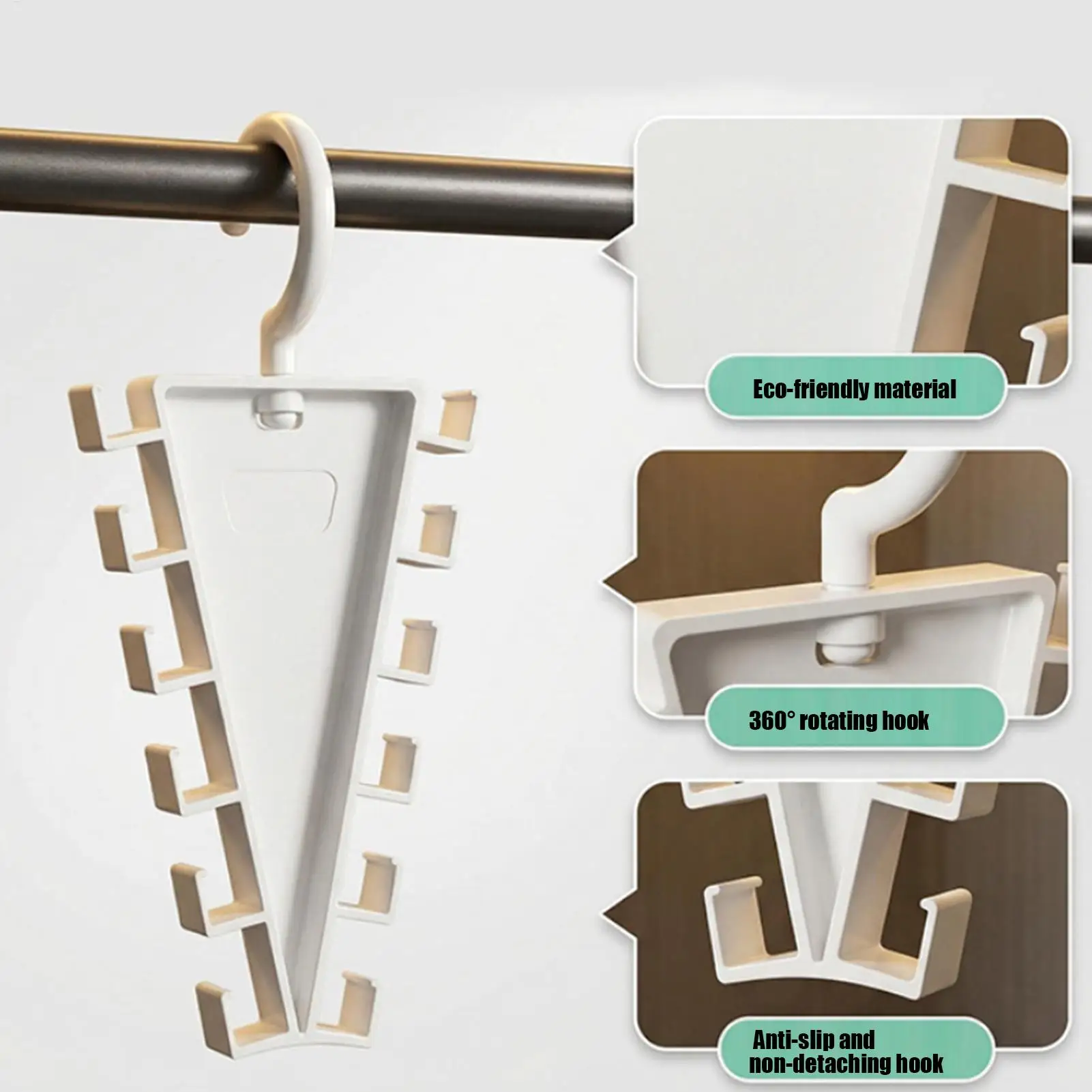 Closet Hangers with 12 Hooks, 360 Rotatable Design