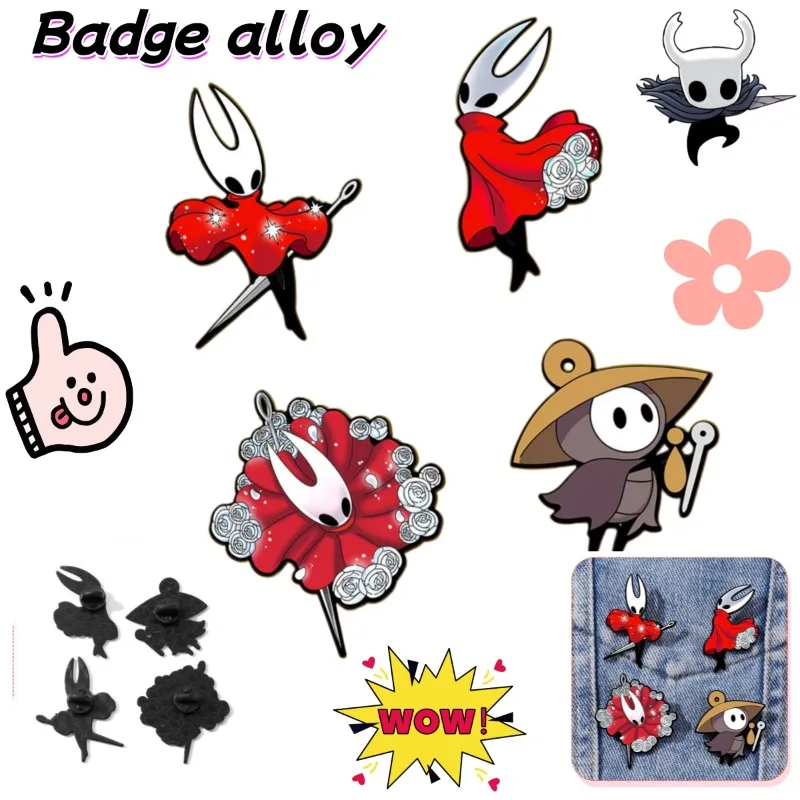 

Hollow Knight Cartoon Brooch, Alloy Drip Oil Enamel Pin, Clothes Backpack Decor Game Fans Accessories