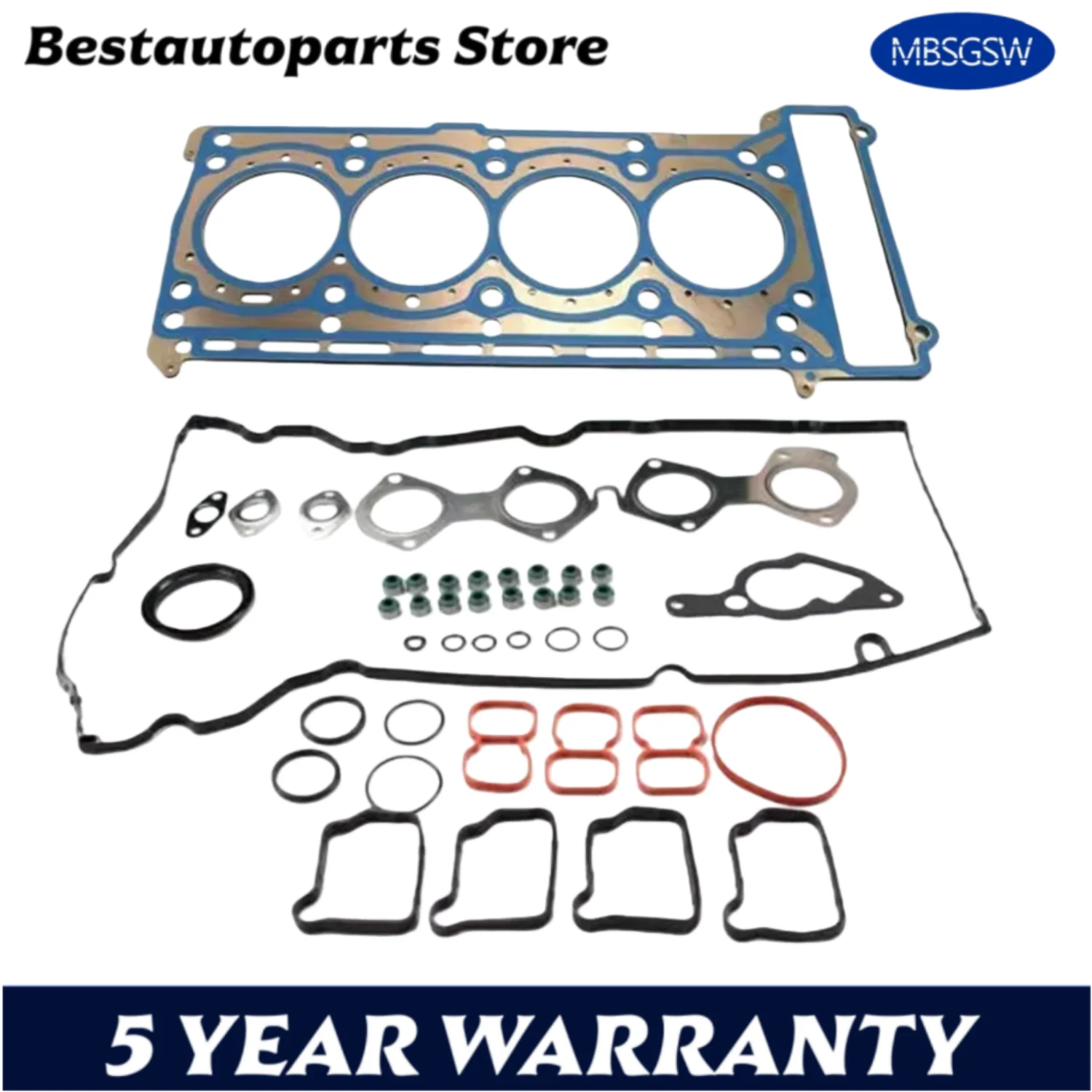 

Комплект прокладок головки блока цилиндров двигателя AUTO для Mercedes Benz C200 C250 C260 E200 E250 E260 1.8L L4 GAS 1.8T M271 2007-2017