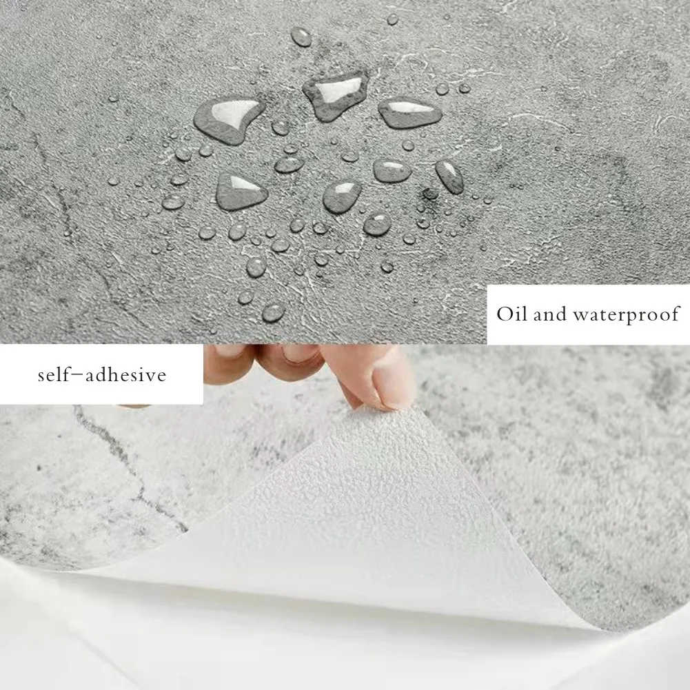 Cement Adhesive Sticker for Furniture Decoration Living Room Wallpaper Bedroom Film Vinyl PVC Waterproof Wallstickers Room Decor