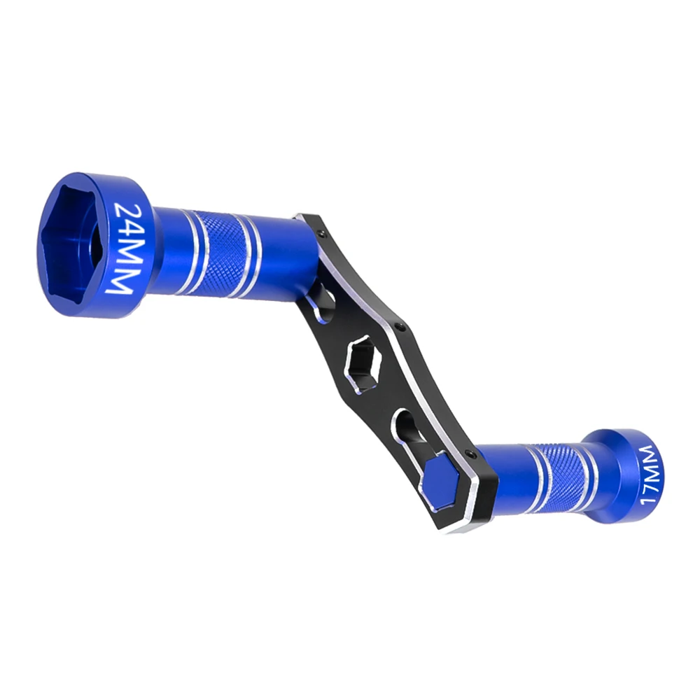 교체 가능한 17mm & 24mm 휠 육각 너트 소켓 슬리브 렌치 RC 스패너 수리 도구 For1/6 1/8 1/10 스케일 RC 자동차 트럭 크롤러