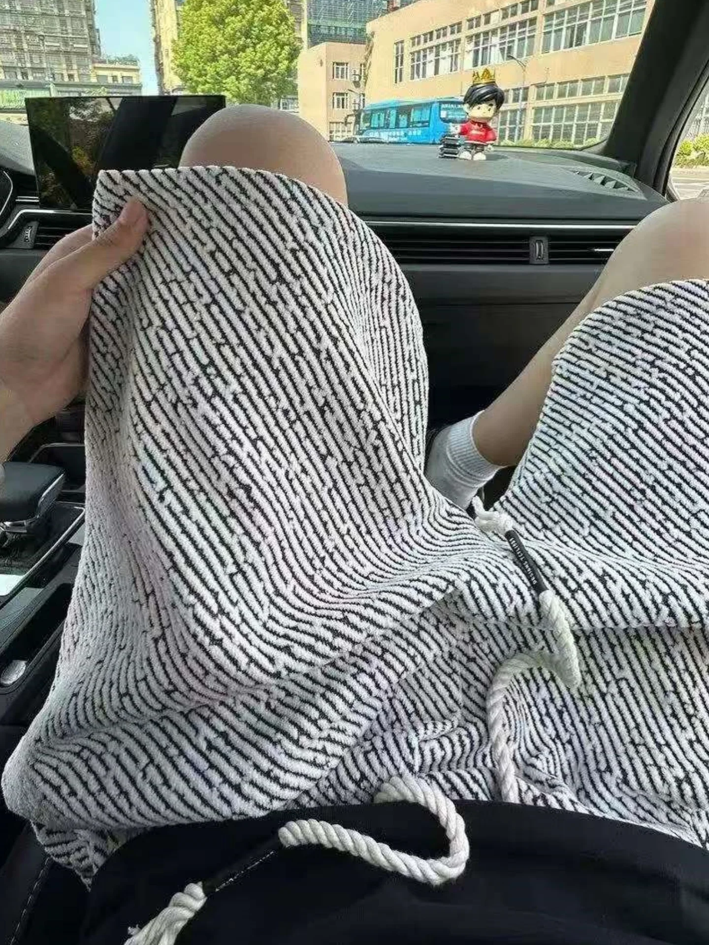 

Zebra Print Men's Shorts Summer Loose Casual Outerwear Fashionable Large Size Straight Leg Mid-Length Five-Quarter Pants