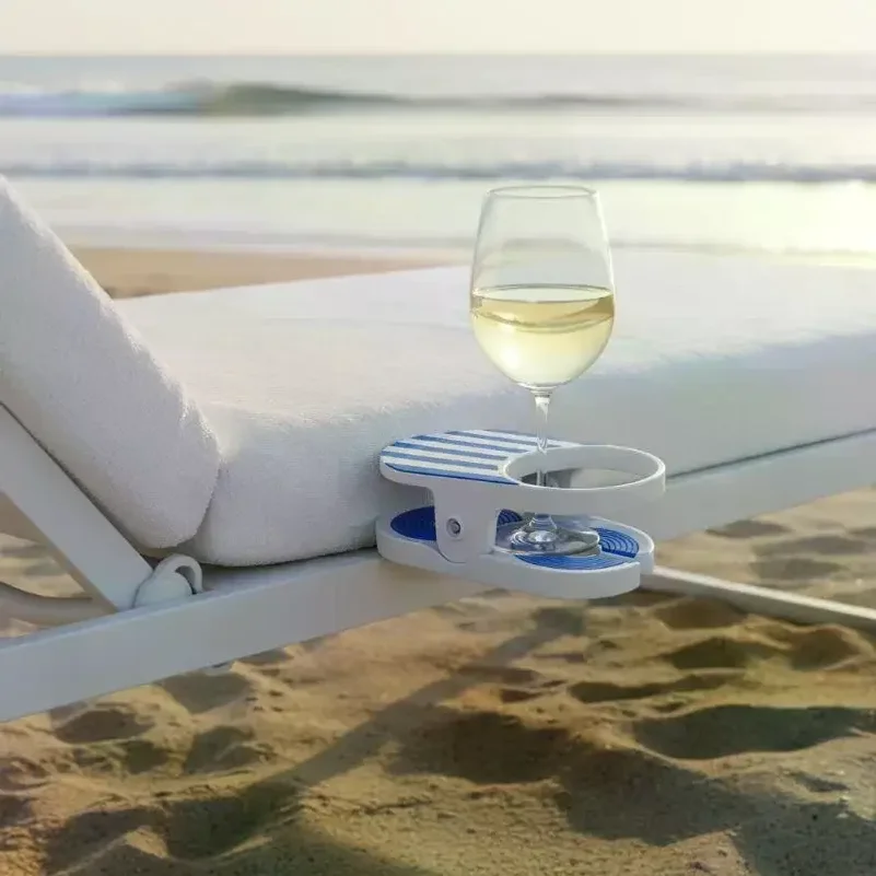 Mainstays Clip-On Drink Holder - Secure Your Beverage Anywhere, Beach Chair Cup Holder With Clamp, Portable Cup Holder For Desk