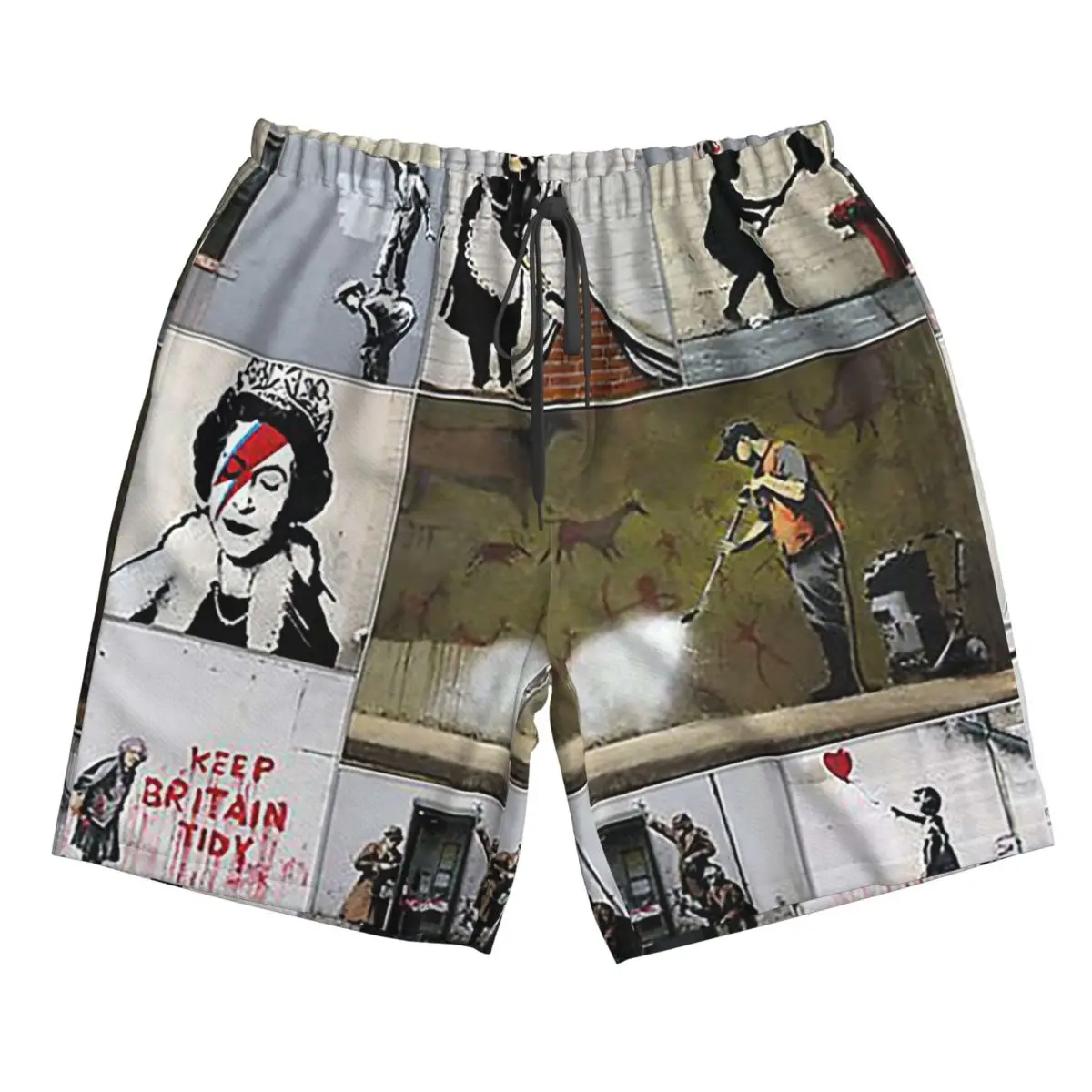 

Banksy Merchandise, Banksy Art Montage 05 Trunks Beach Board Shorts Casual Quick Dry Swim Summer Men Pants
