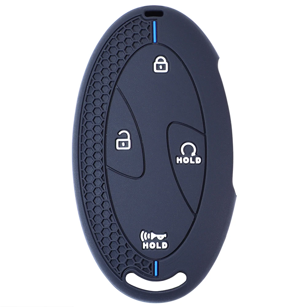 

Silicone Car Key Case Durable Protective Cover Fits for Hyundai Sonata Ioniq 6 Grandeur GN7 Azera Oval Remote Key Fob