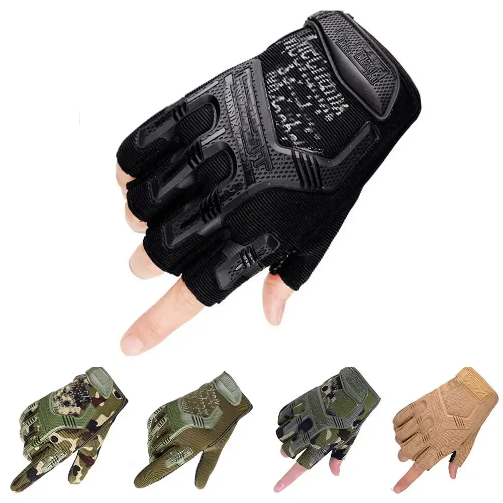 Outdoor Sports Gloves Fan Tactical Gloves Riding Training Combat Defense Non-Slip Warm Gloves Full/Half Finger Style