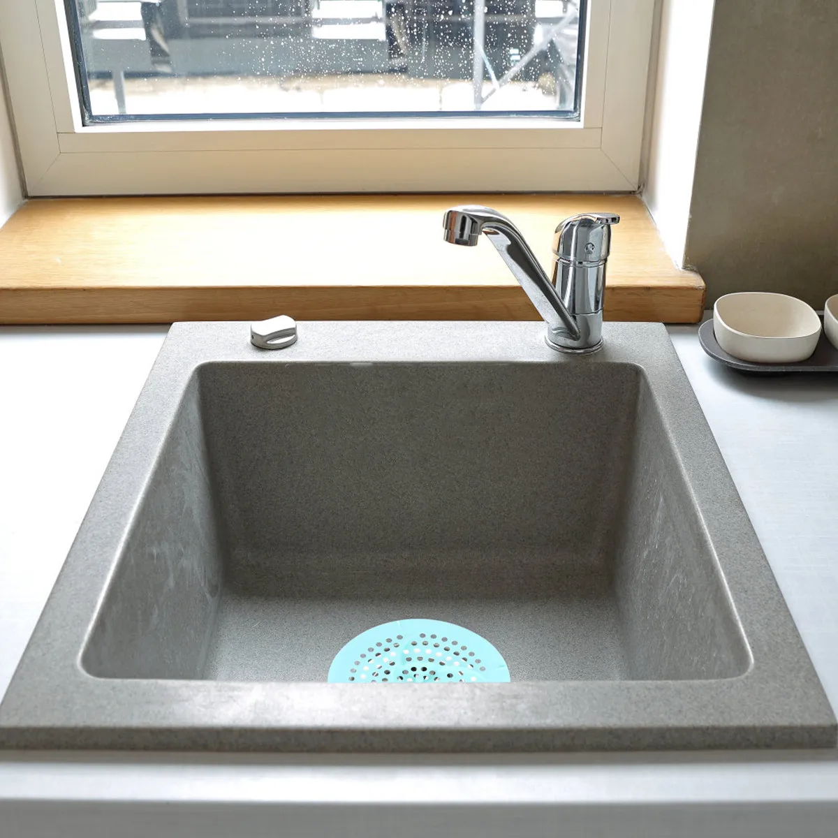 

2Pcs Premium Silicone Sink Plug Leak-Proof Drain Cover Strainer Pad for Kitchen Bath Laundry Workshop Sinks Odor Prevention