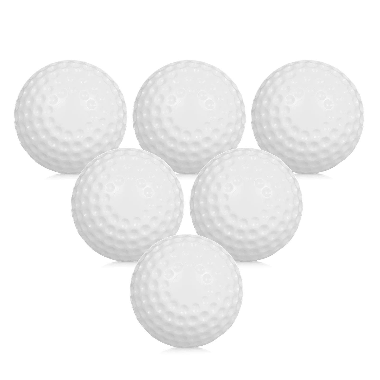 

6 Pack 2.8 Inch PU Dimpled Baseballs with Drawstring Carry Bag for Pitching Machine Practice softball balls