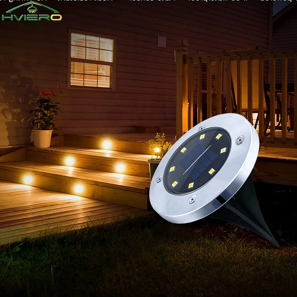 

1/2/4/8PCS Outdoor Garden Solar Led Waterproof Villa Terrace Balcony Step Light Ambient Bright Night Lighting Decor Buried Lamp