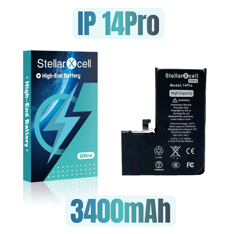 StellarXcell Ultra High capacity batterij 7037 TI voor iPhone 7 8 X XR XRMAX XS 11 12 Pro 13 mini 14 Plus 15 Pro Max met gratis gereedschap
