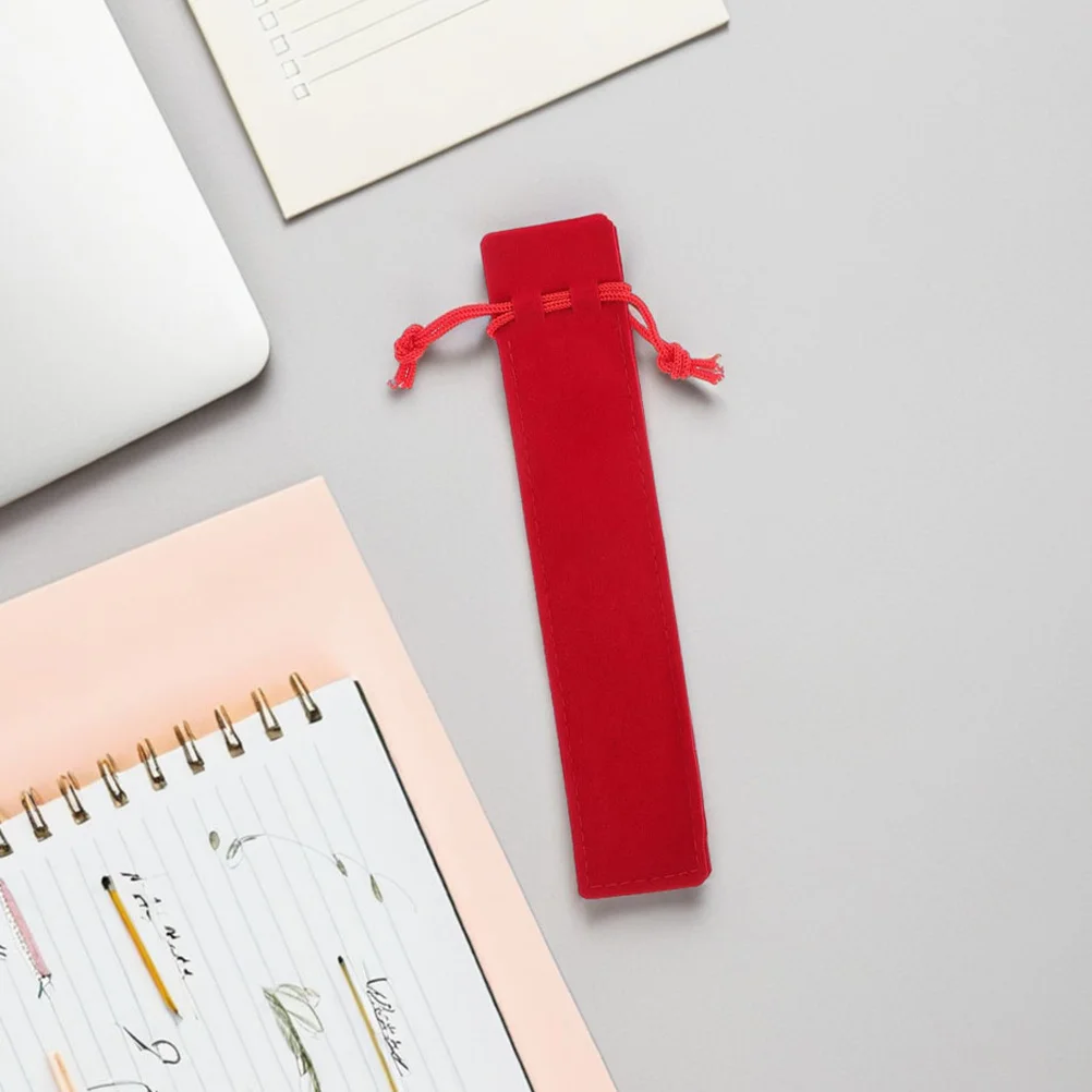 

25Pcs Soft Touch Pen Organizer Pouch with Drawstring Closure Heavy Duty Fabric for Pens Markers Fountain Pens Storage Case