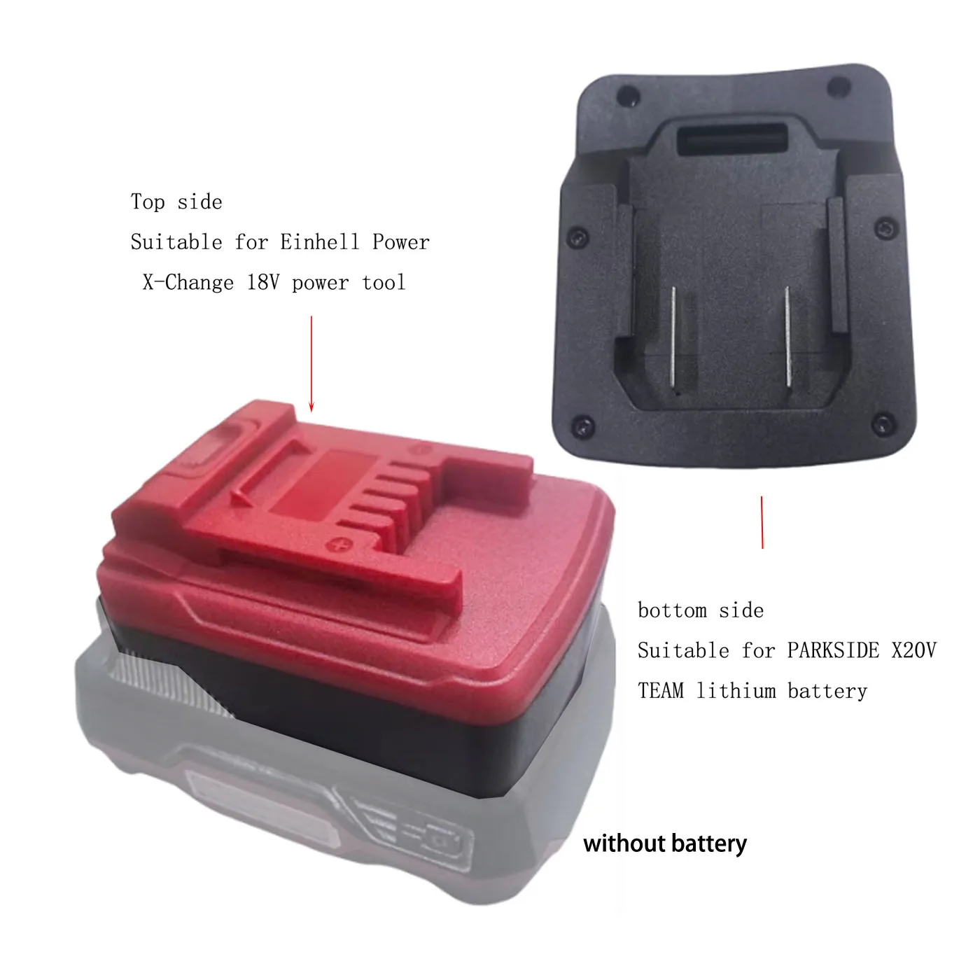 For Parkside X20V Battery Adapter Enables Use With For Power X-Change 18V Cordless Drills And Drivers Adapter Only