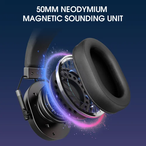 Imagen 2 del producto Auriculares inalámbricos para juegos LDON para PS5, PS4, Bluetooth, 2,4 GHz, con sonido envolvente, espuma viscoelástica para Switch, portátil, móvil, Mac
