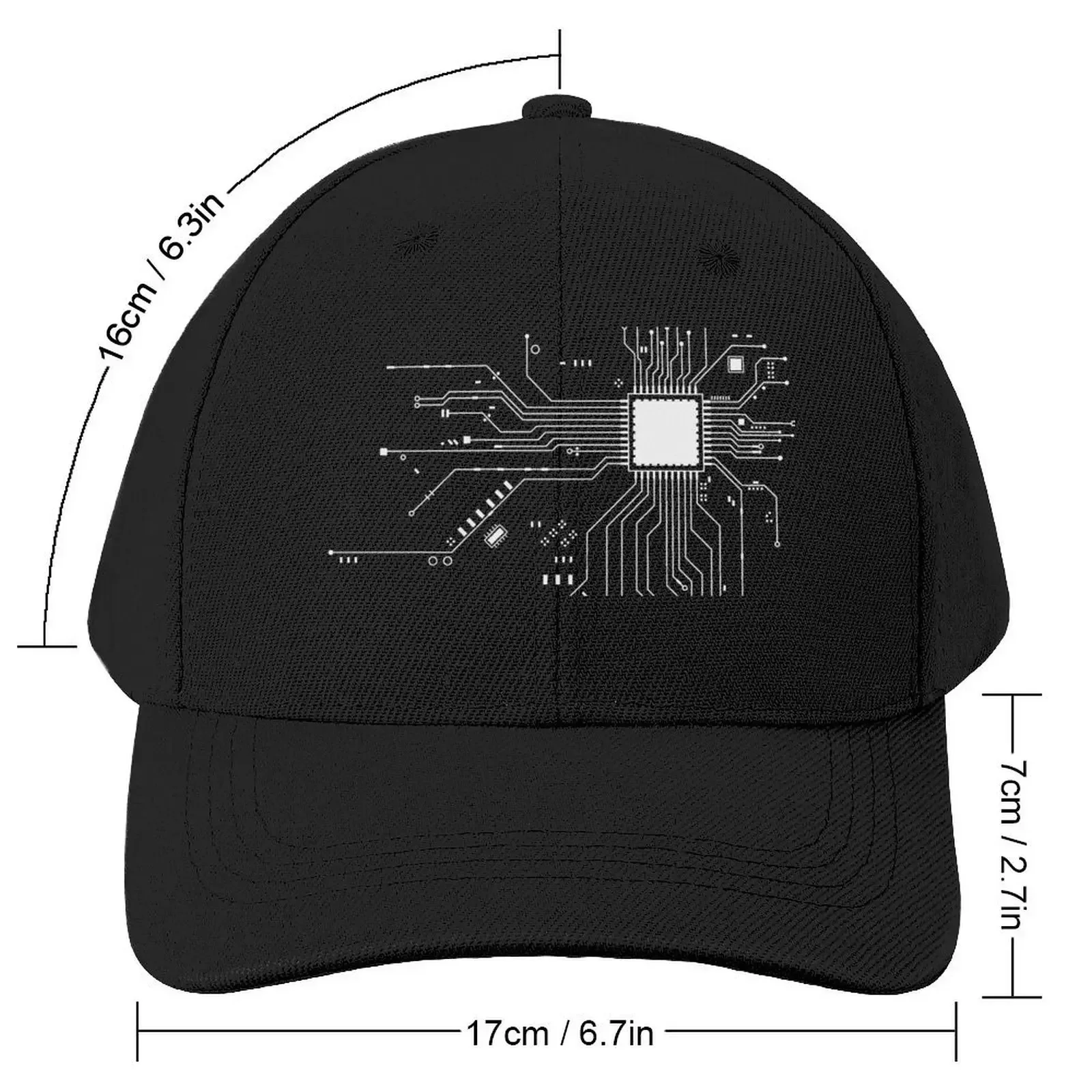 CPU Processor Circuit DiagramCap Baseball Cap Sports Cap party Hat winter hats for men black Men's Women's