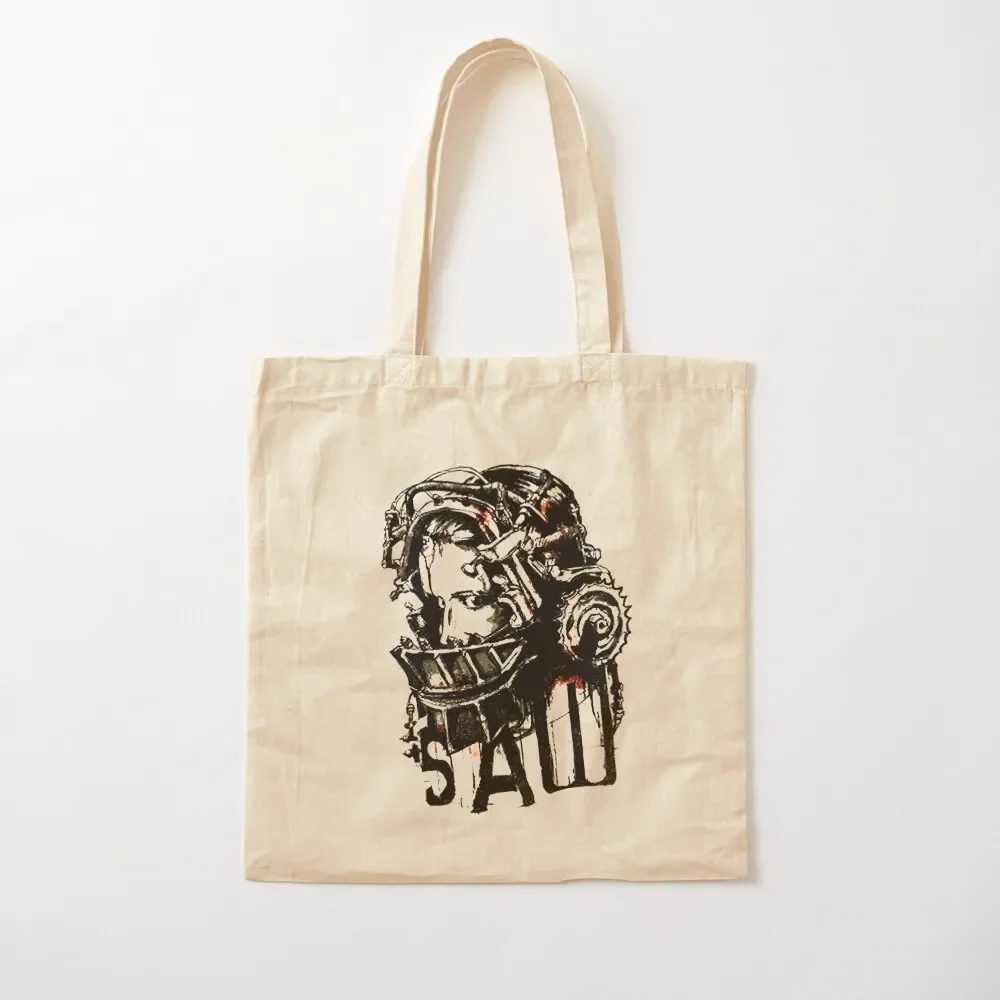 

Vintage Reverse Bear Trap Saw Movie Tote Bag eco bag folding reusable shopping bags Cloth bag