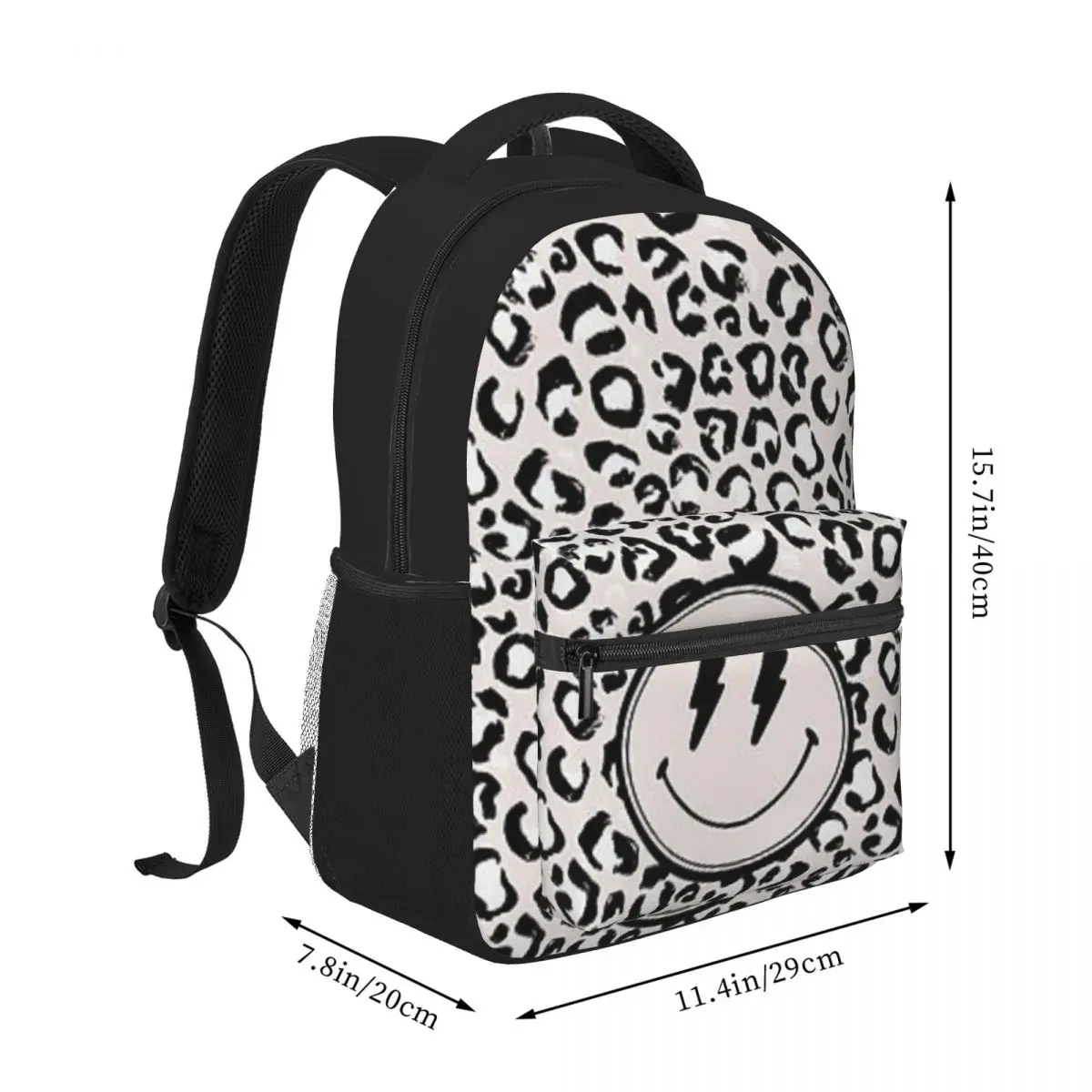 Faccina sorridente marchio di moda per bambini zainetto cartone animato ragazzi e ragazze zaino carino due-borsa a tracolla bambini 16 pollici