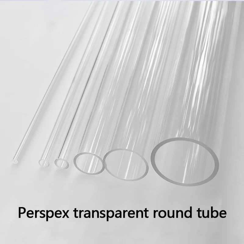 Perspex Transparent Round Tube 50cm Length 16mm~90mm Acrylic Tube High Transparent Tube for Fish Tank 1 Pcs