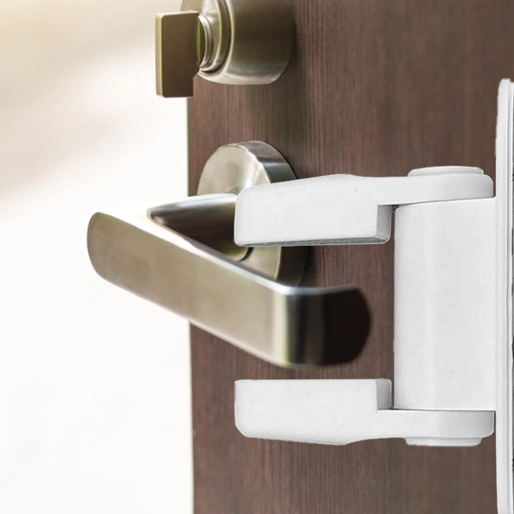 Blocco di sicurezza per bambini blocco della leva della porta porte a prova di bambino maniglia di sicurezza adesiva maniglia di sicurezza adesiva compatibile Standard