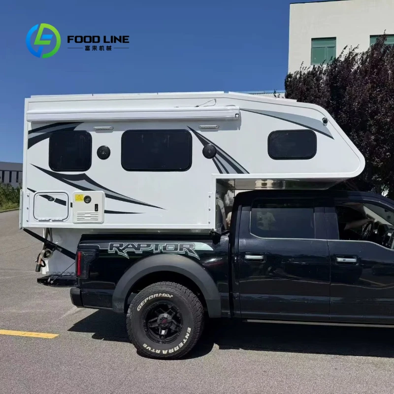 Customized Hard Shell Pickup Truck Camper Slide in Pick up Offroad One-Piece Hard Roof Pickup Camping Tent with Bed,Bathroom