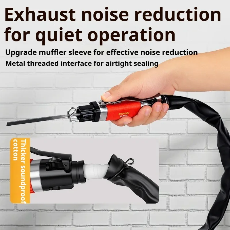 Industrial Grade Pneumatic Reciprocating File Metal Deburring Air Powered File Tool Polishing Trimming Mold Grinding Tool