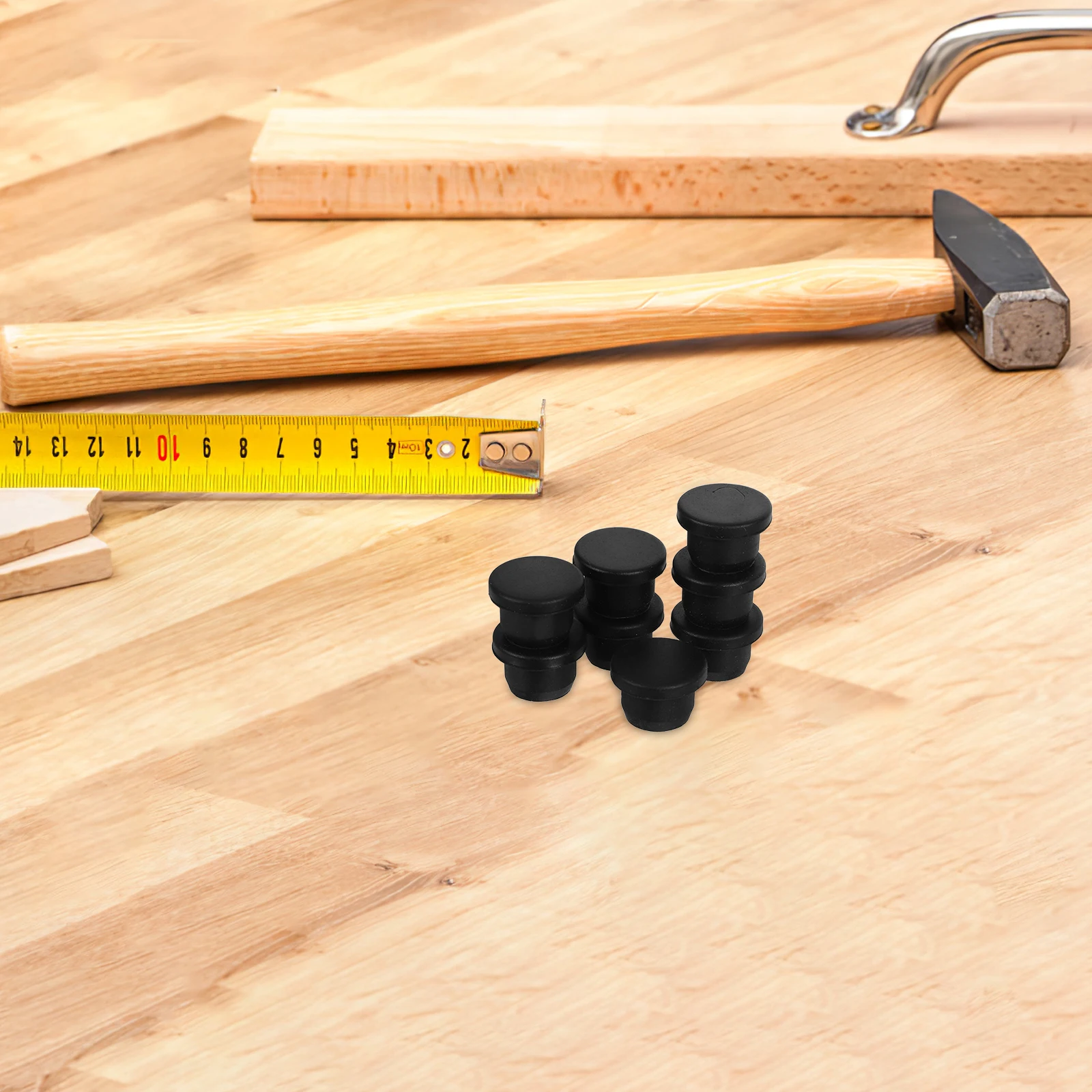 

8 Pcs Silicone Stopper Black Sealing Caps Round Heat Resistant Plugs Rubber Shaped Silica Gel Hole