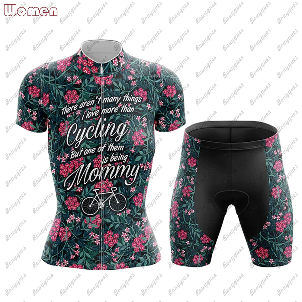 Arts Love Pattern Purple Women Cycling Jersey Set MTB Bike Clothing Racing Bicycle Clothes Ropa Ciclismo Team Sports Cycling Set