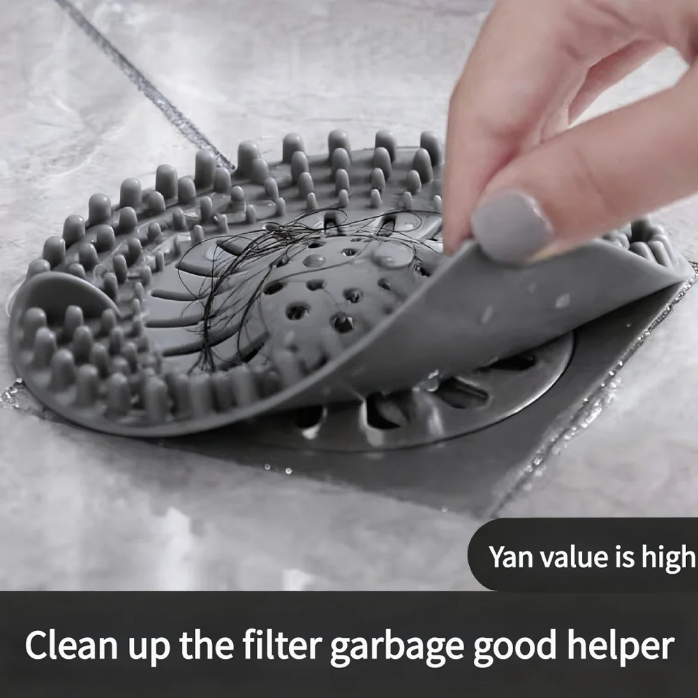 

Silicone Drain Strainer Household Shower Floor Filter Sink Strainers Hair Catcher For Kitchen Bathroom Accessories