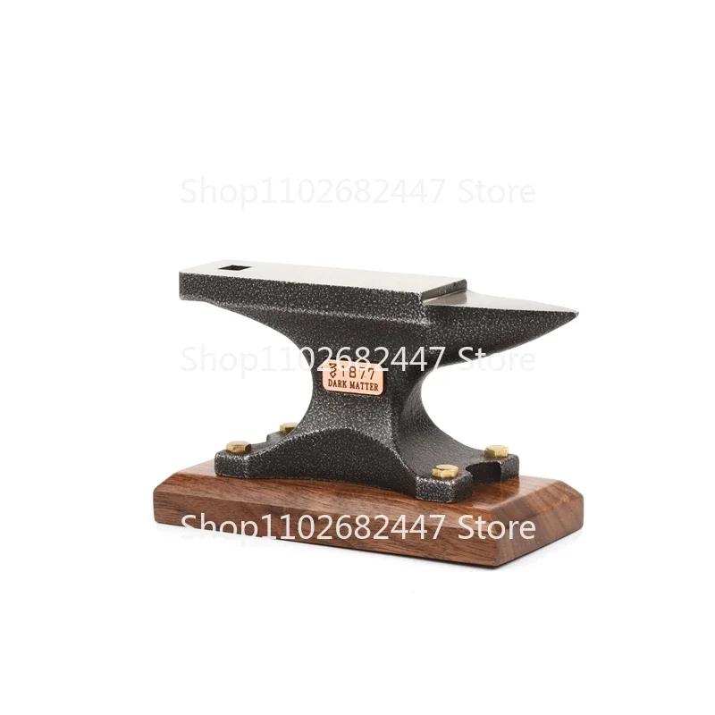 

Horn Anvil Alloy Steel Forming Countertop Tool Metal Percussion Pad with Walnut Base for Gold and Silver Jewelry Making DIY