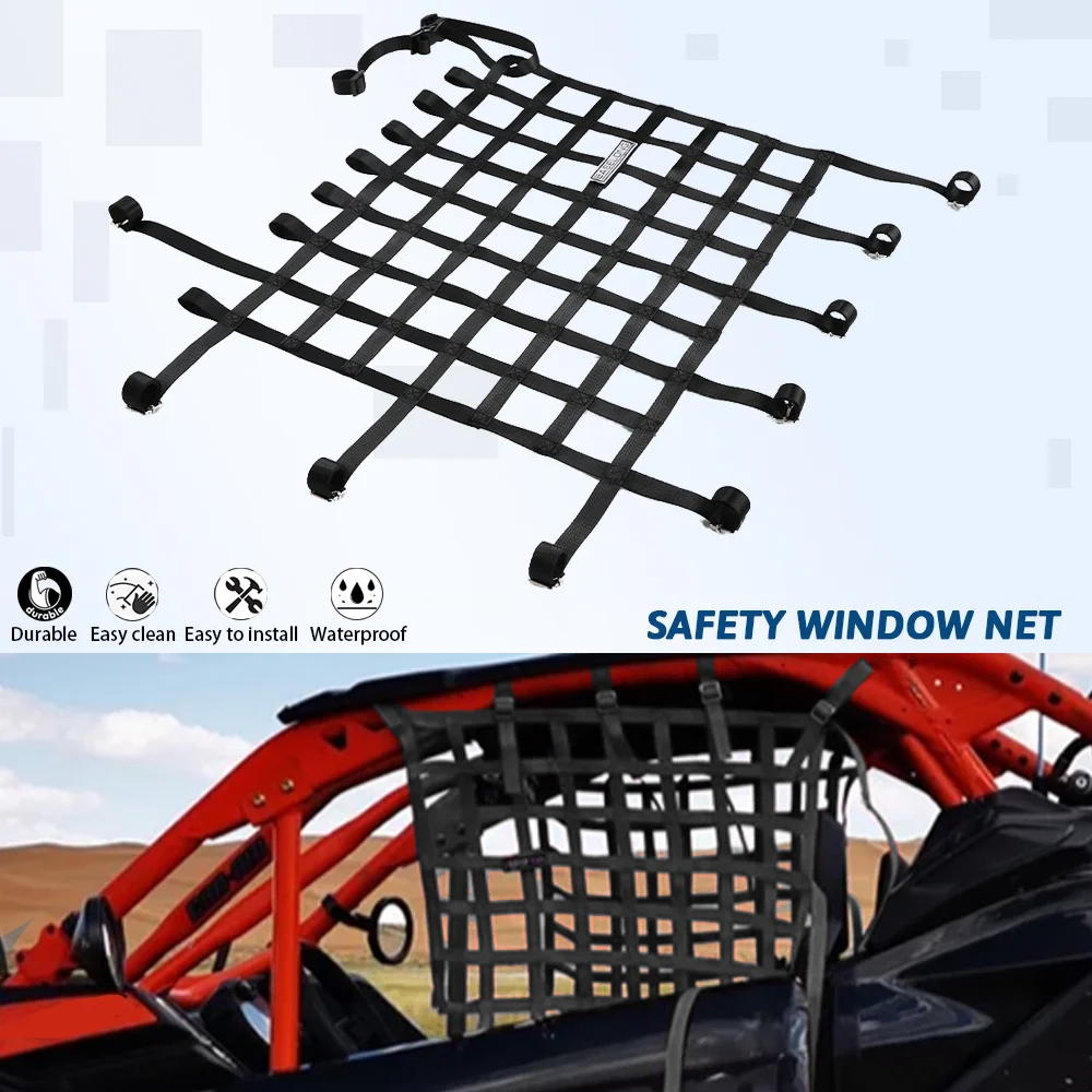 For Can-Am Maverick MAX Turbo RR - XRS/STD/Smart Left & Right Side Mesh Window Nets Window Net Cover Door Scratch Protection