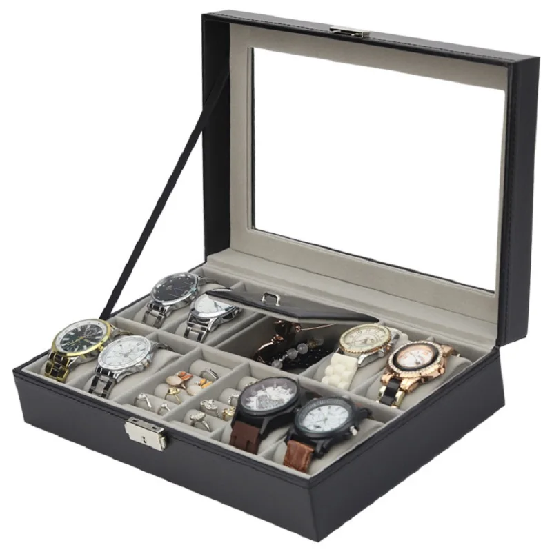 Best-selling large-capacity classic style home multi-functional jewelry, earrings, glasses and watch all-in-one storage box