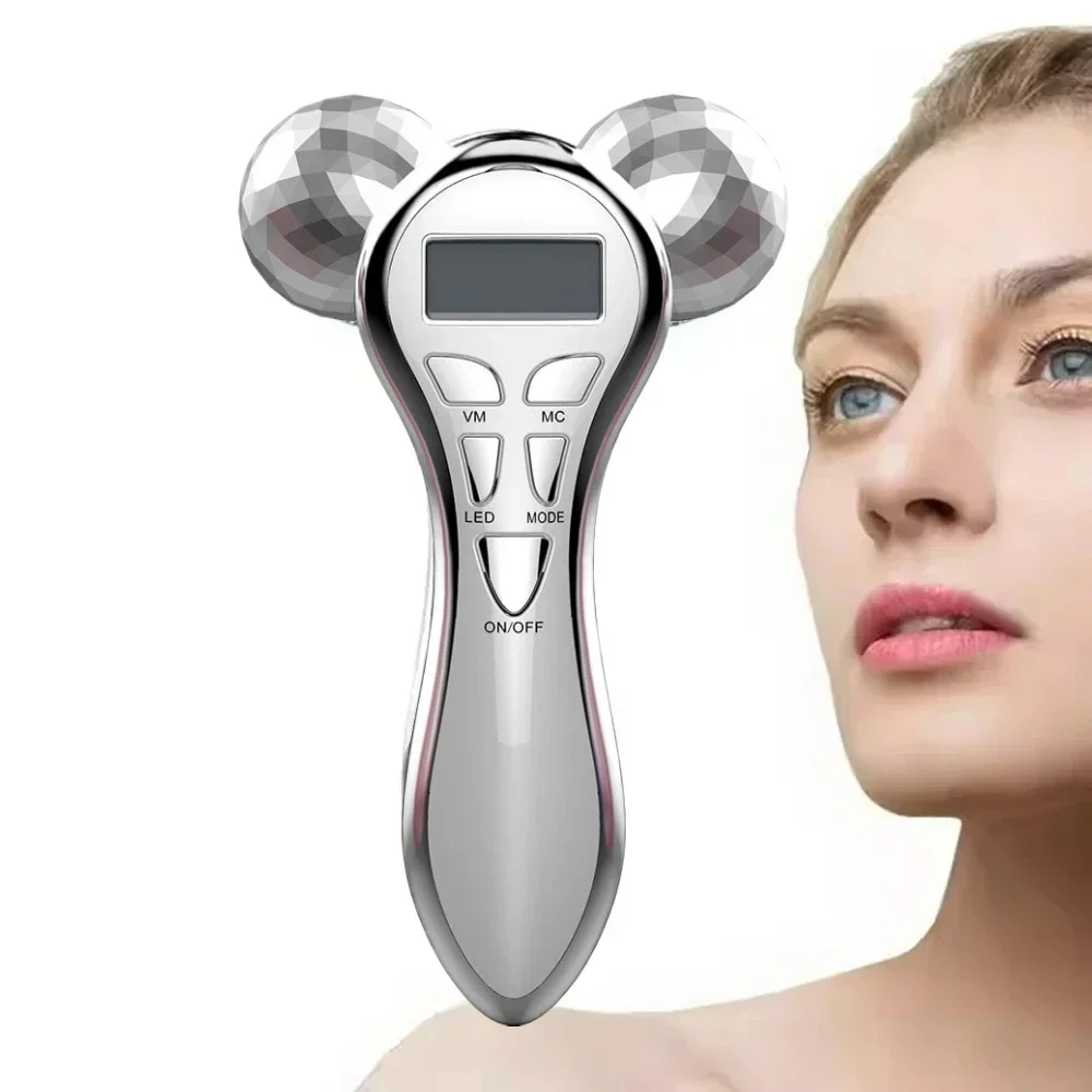 المهنية 4D EMS بكرة الوجه للاستخدام المنزلي مكركرنت الاهتزاز رفع أداة تدليك لنتائج تحديد الوجه الفورية #2