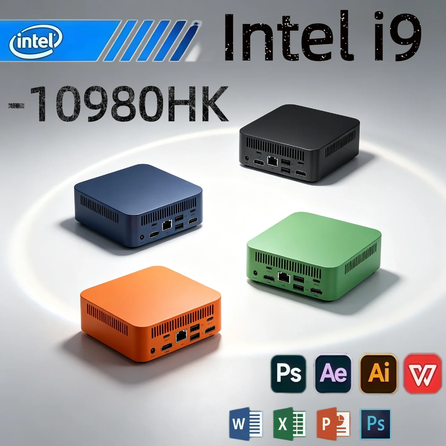 New MINI PC  Core i9 10980HK 16GB RAM 1TB 2TB SSD WIFI 6 BT5.2 4K HD Mini Gaming Office Study Pc