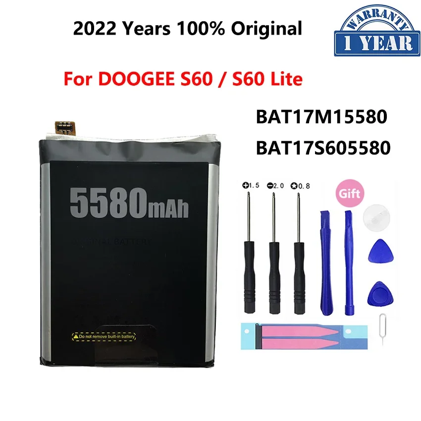 

100% New Original DOOGEE S60 BAT17M15580 BAT175580 Replacement 5580mAh Parts backup battery for Lite Smart Phone