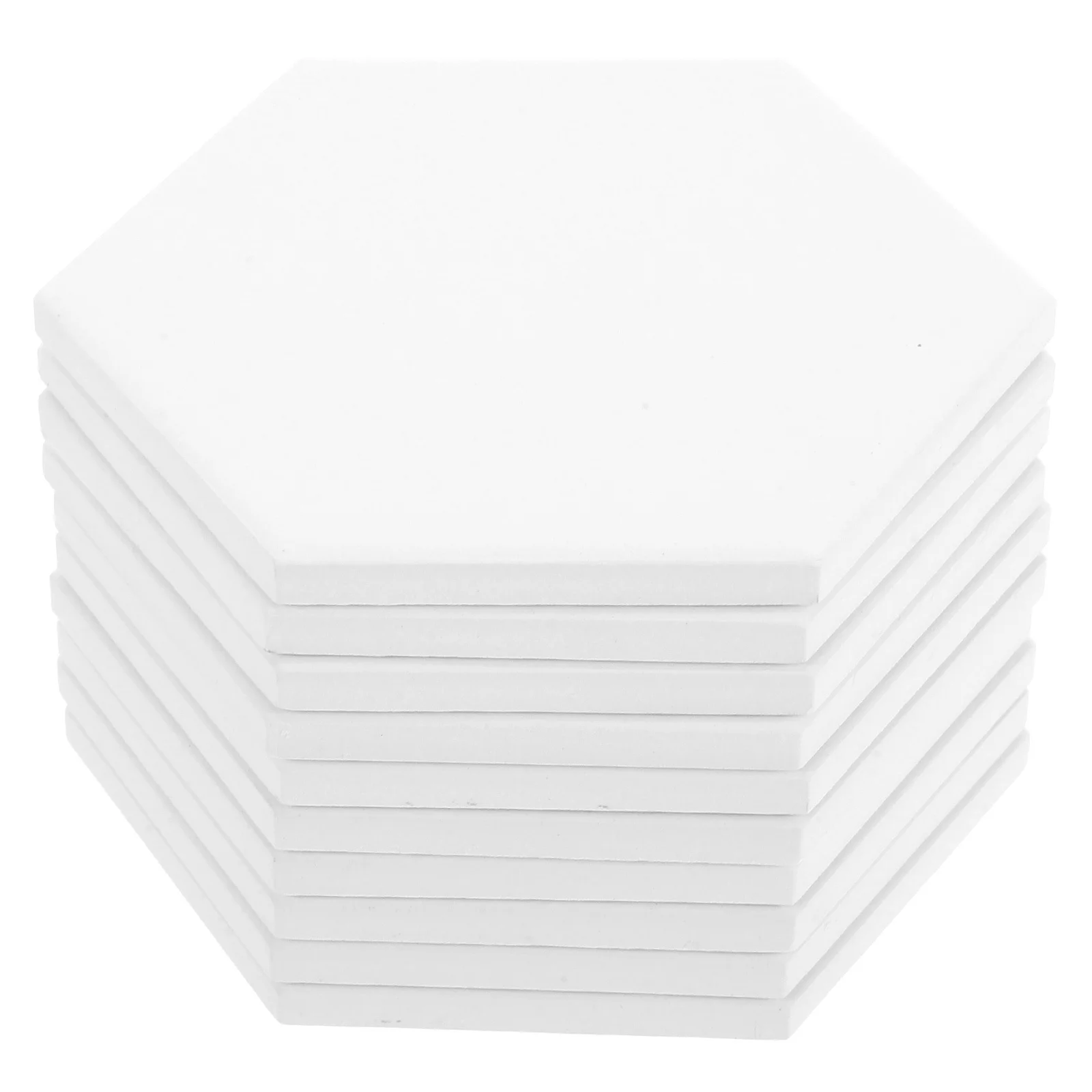 

10Set White Ceramic Hexagonal Coasters DIY Blank for Sublimation Printing Non-Slip Absorbent Cup Mat Heat Resistant Tableware