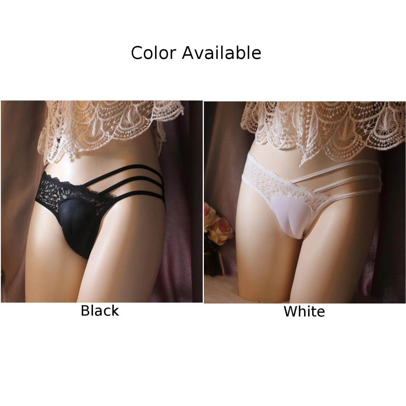 Cómoda moda caliente para hombre breve ropa interior Crossdress tamaño libre poliéster Tanga transgénero cómodo escondendo Gaff