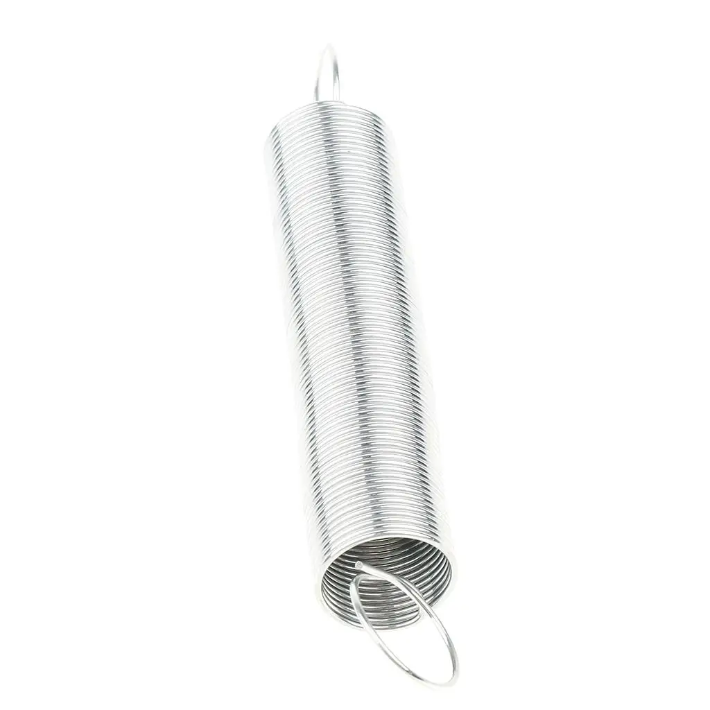 Small Iron Tension Spring Physics Teaching Equipment Durable Extension Spring Silver 85 Mm for School Lab Mechanics