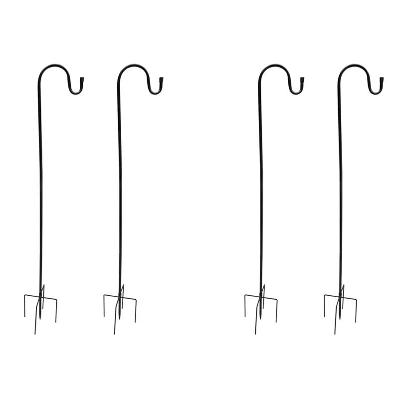 

Shepherd's Hooks, 4Pack Shepherd Hook Made Of Metal For Outdoor Bird Feeders Hanger, Solar Lights, Christmas Lights