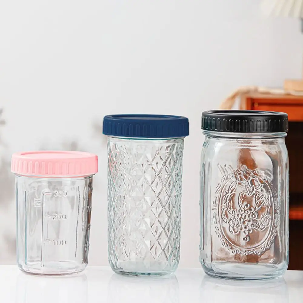

8pcs 70/86mm Mason Jar Lids Reusable Universal Wide Mouth Jar Lid with Silicone Gasket Leak Proof Bottle Cover Coffee Shop