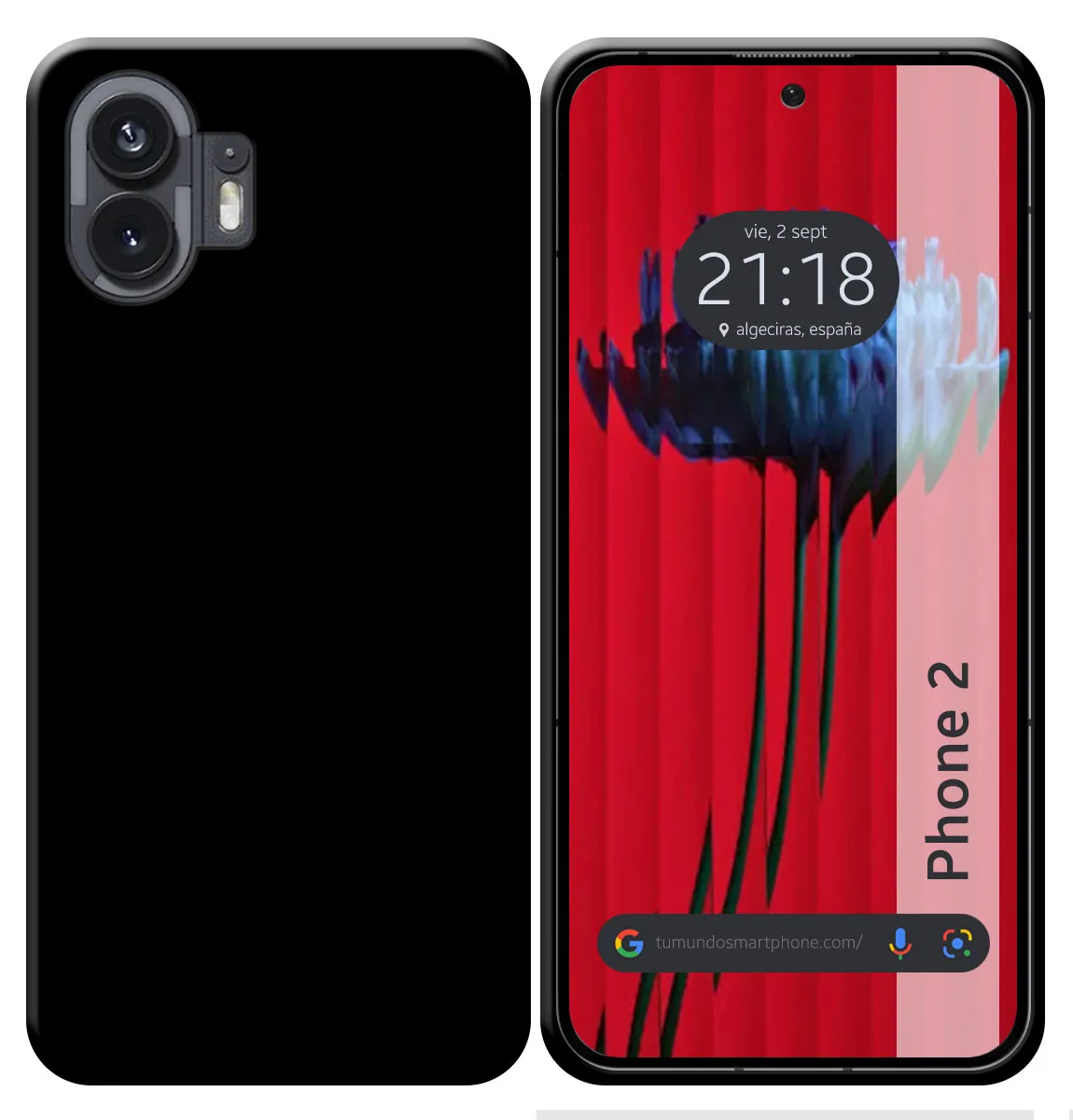 Black TPU silicone Gel case compatible with Nothing Phone 2 5G