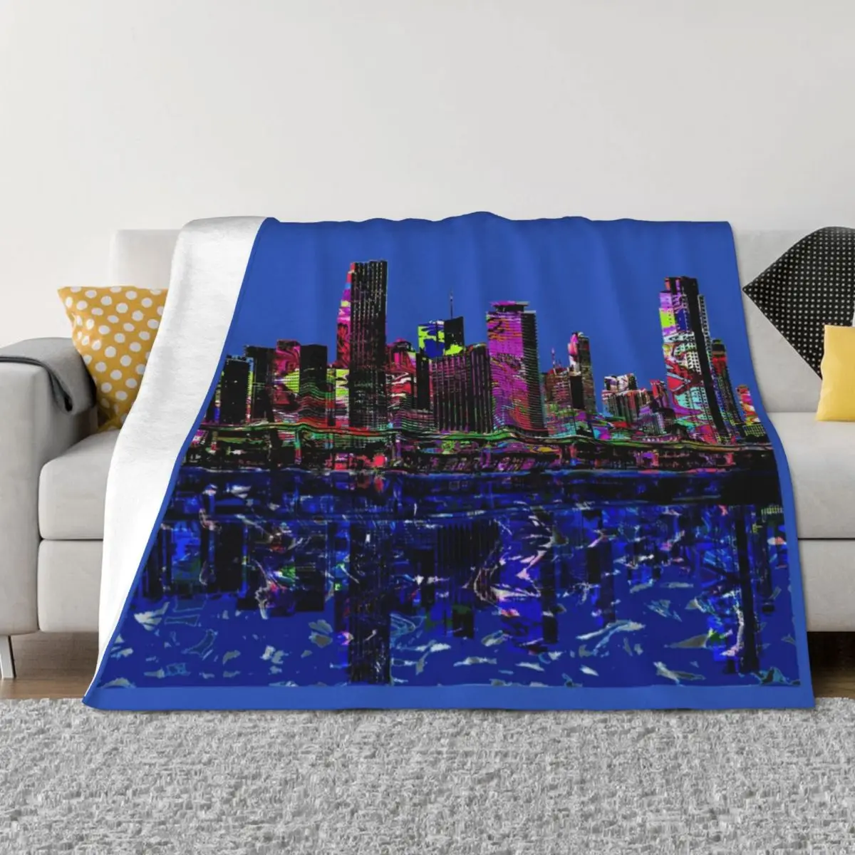 

Miami in graffiti Throw Blanket Thin wednesday Soft Big Winter beds Blankets