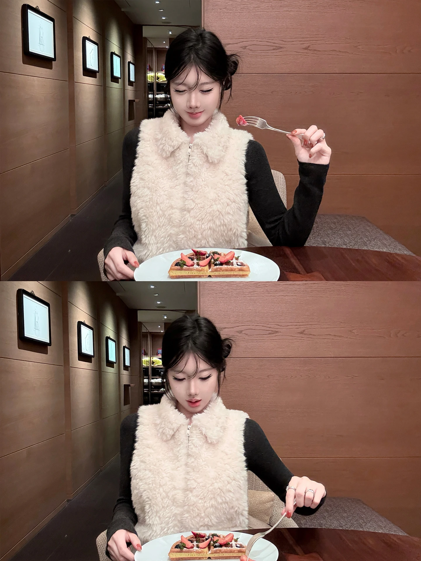 

Женский жилет из овечьей шерсти LaaReeToo: утепленный, теплый, повседневный, из полиэстера, на молнии, для ежедневной носки